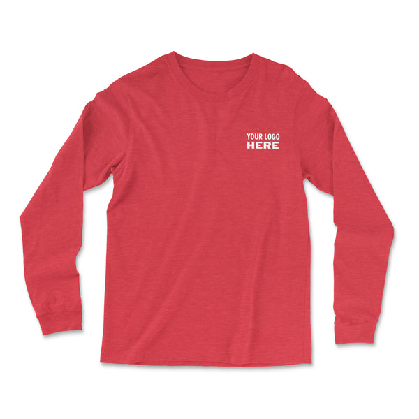 Collab-Classic Flag Unisex Long Sleeve Tee (Heather Red)