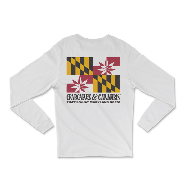 Collab Classic Flag Unisex Long-sleeve Tees (Light Tees)