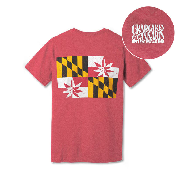 C&C Classic Flag Short-Sleeve Tee (Vintage Red)