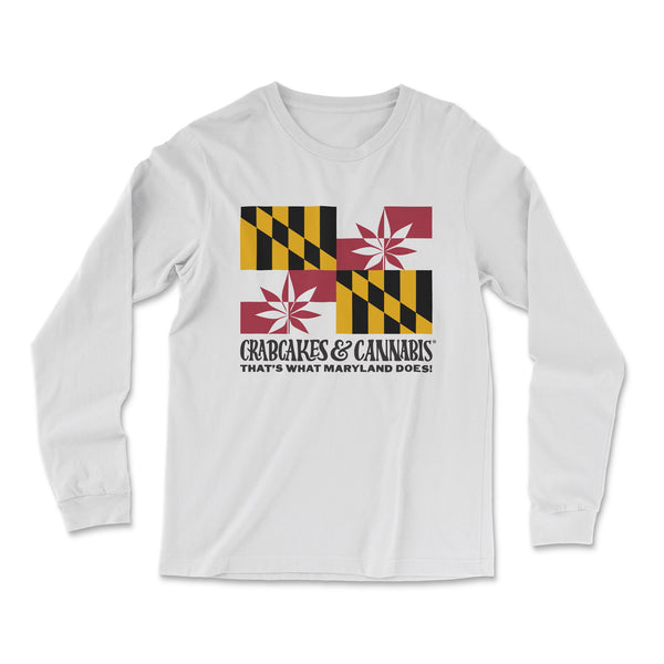 Classic Flag Unisex Long Sleeve Tee (Light Color Tees)